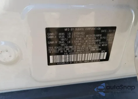 2019 Subaru Outback 2.5I Limited из США, поврежденный, VIN 4S4BSANC2K3318923